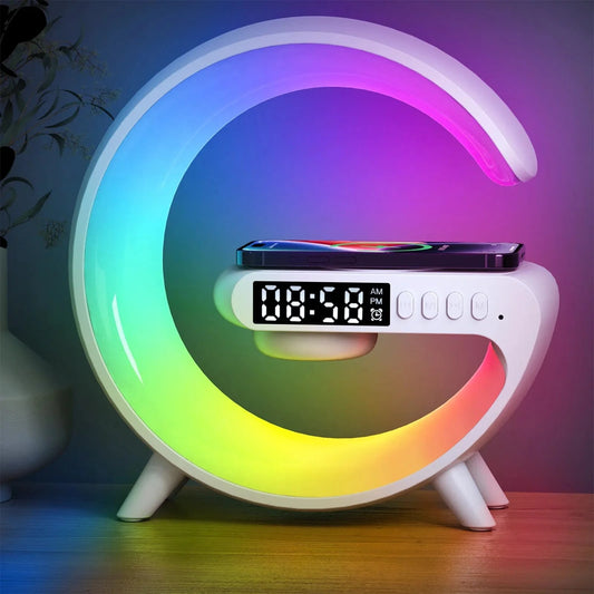 The Moderno Home™ Multifunction Wireless Charger Pad Stand Speaker