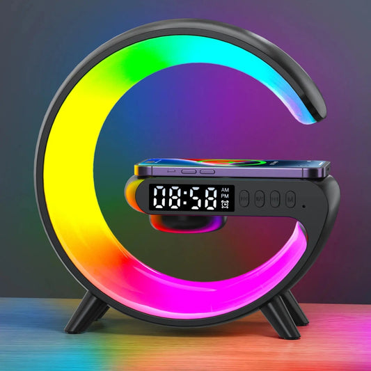The Moderno Home™ Multifunction Wireless Charger Pad Stand Speaker